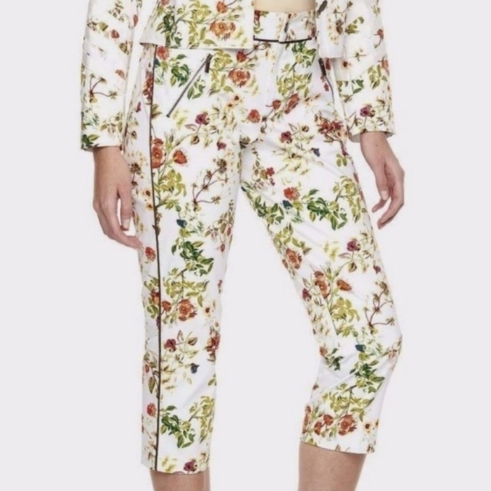 Disney Alice in wonderland cropped floral pants, sz 8